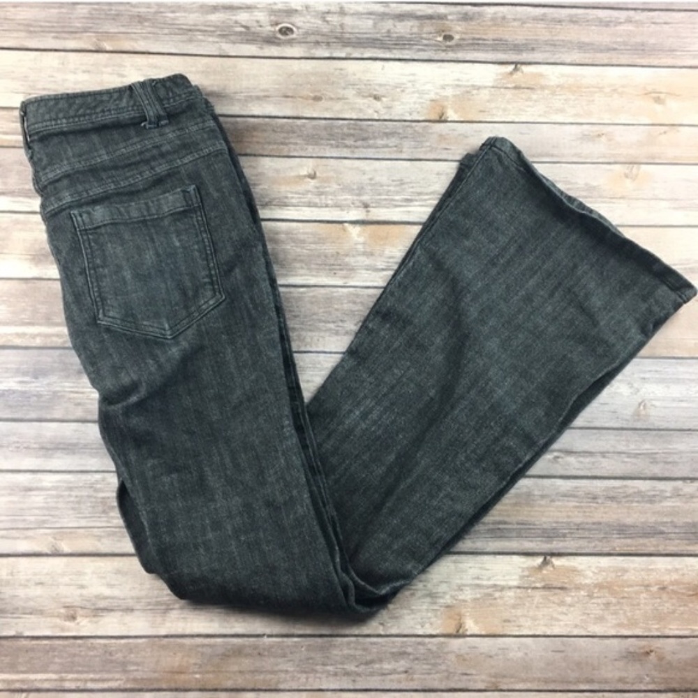 Free People Grey Denim Wide Leg Jeans